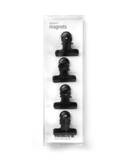 Bestuiven Goodwill Blanco Magneetklemmen Graffa Black van metaal - 4 stuks